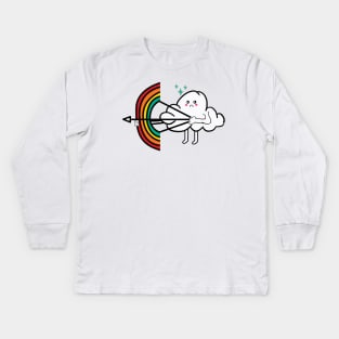 cute rainbow cloud Kids Long Sleeve T-Shirt